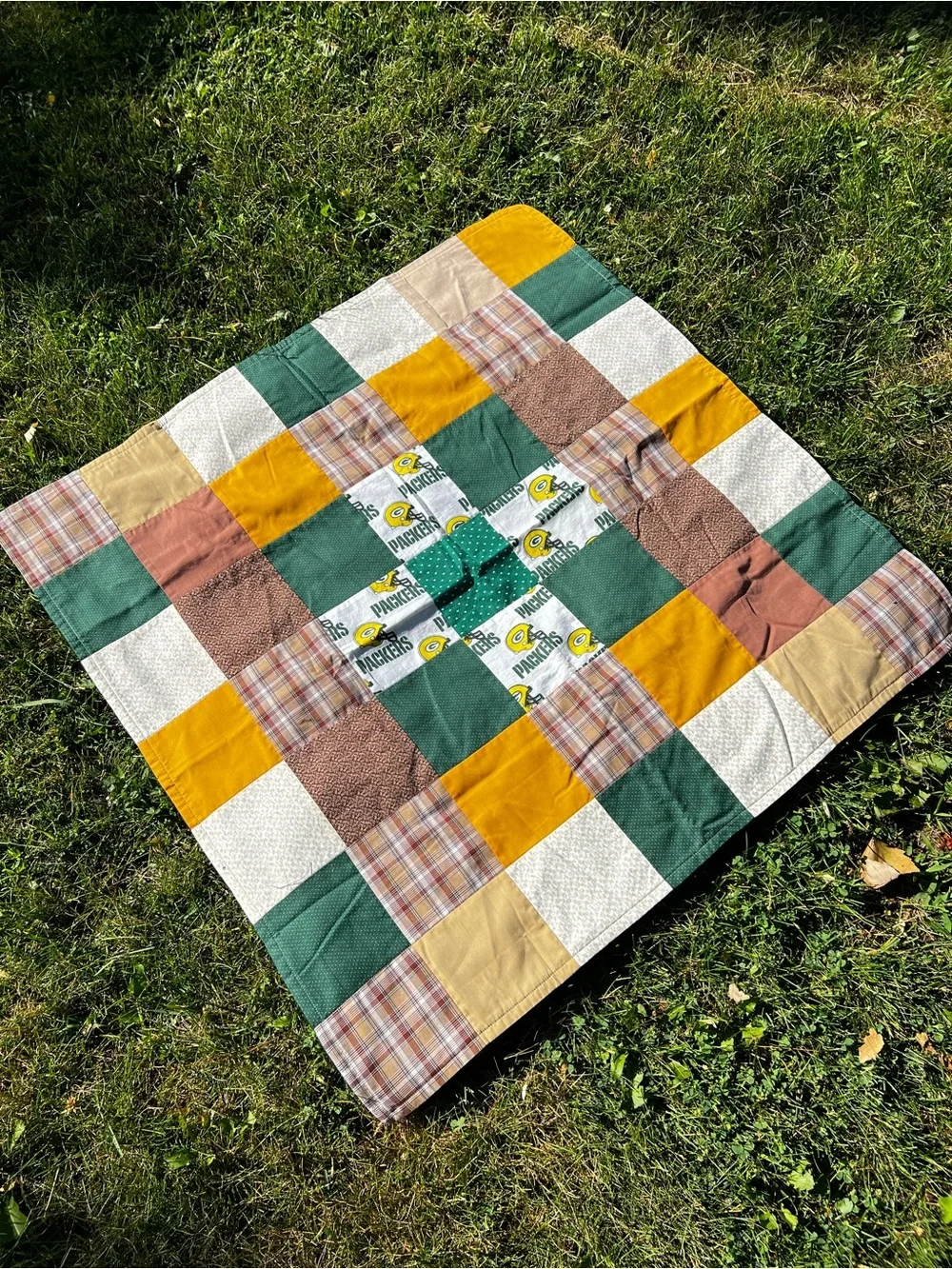 Handmade Green Bay Packers Baby Quilt
